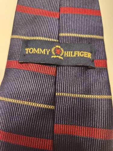 Tommy Hilfiger Ties. Set Of 2. 100% Silk. Classic Colors/red/blue/yellow/striped - Picture 14 of 14