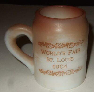St Louis World's Fair Match Holder Rare Glass Match Strike 1904