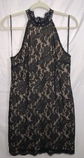 Sans Souci Black Floral Lace Overlay Size Large