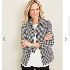 Chicos Houndstooth Stretch Jacket