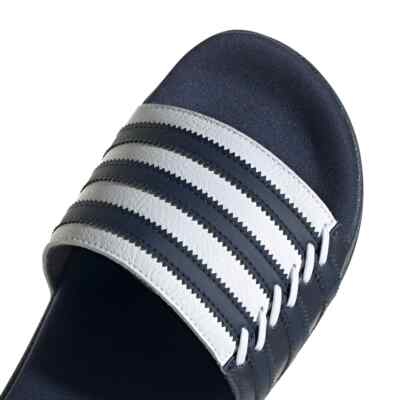 New Adidas Adilette W Comfort Stitch NAVY White US Men 6 Women 7 Slides GY1006