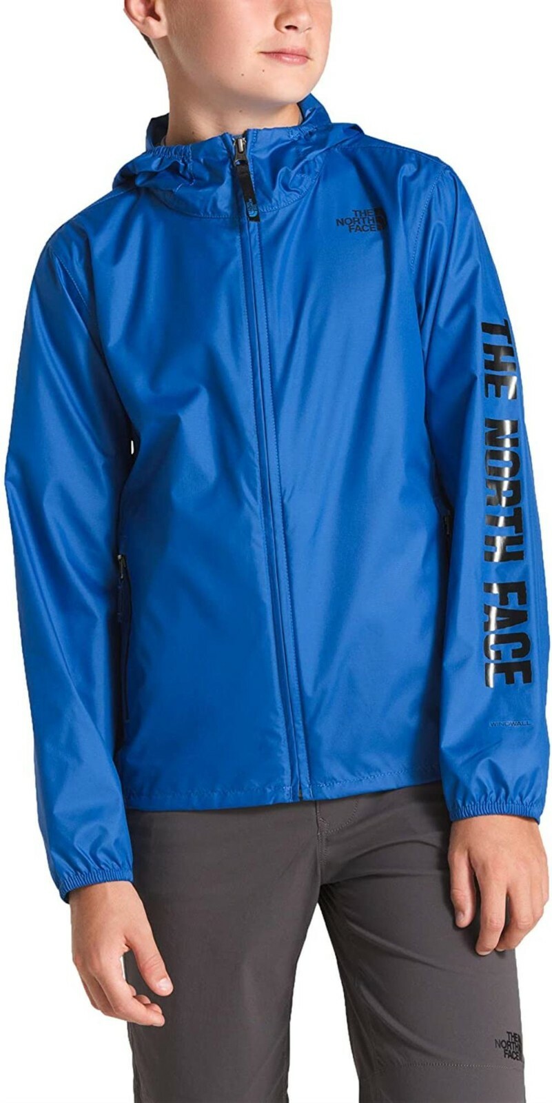 The North Face Youth Flurry Wind Hoodie - Medium - Turkish Sea / TNF Black