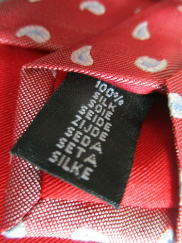 Neues - 100% Silk - Red Tie with Paisely Pattern - Picture 4 of 5