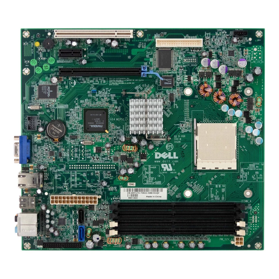 Motherboard Dell 0HY175 Socket AM2 DDR2 Pcie PCI for C521 Dimension - Image 2 of 3