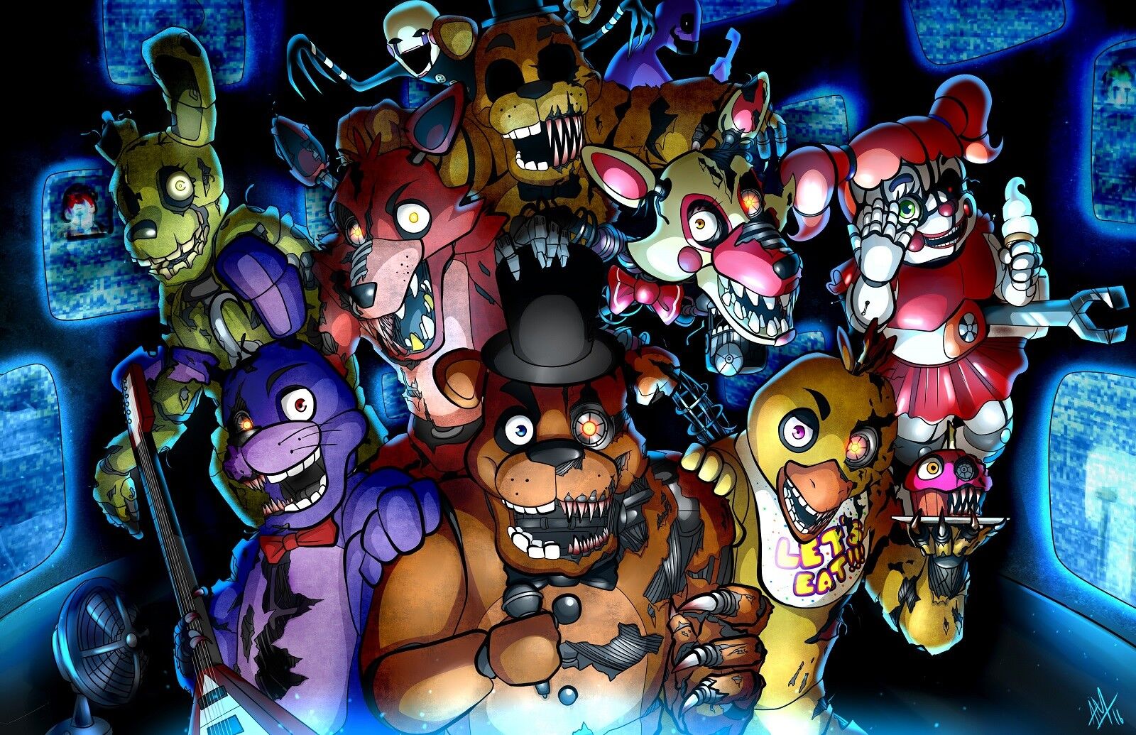 FNAF 1 Map Sprited : r/fivenightsatfreddys