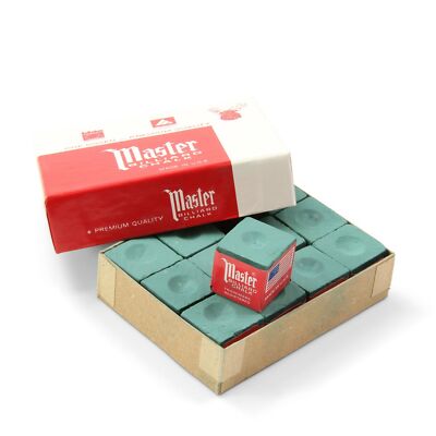 Tweeten MASTER BILLARD Pool Snooker Queue Kreide - Dutzend Box 12 Stück - WALD