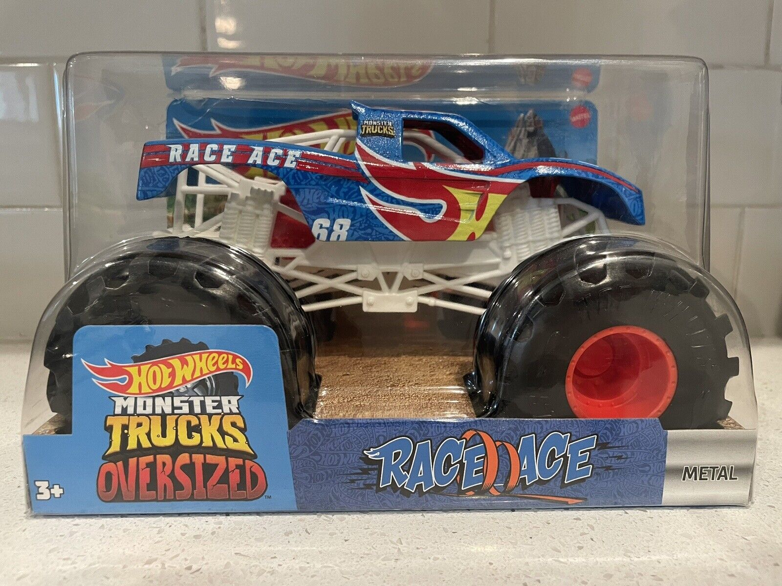 Hot Wheels Monster Trucks Oversized Race Ace 1:24 Scale Die-Cast Toy Truck