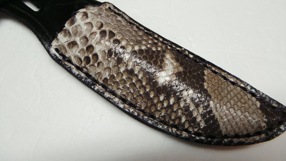 HAND MADE GENUINE PYTHON SNAKESKIN KNIFE SHEATH 5" eBay