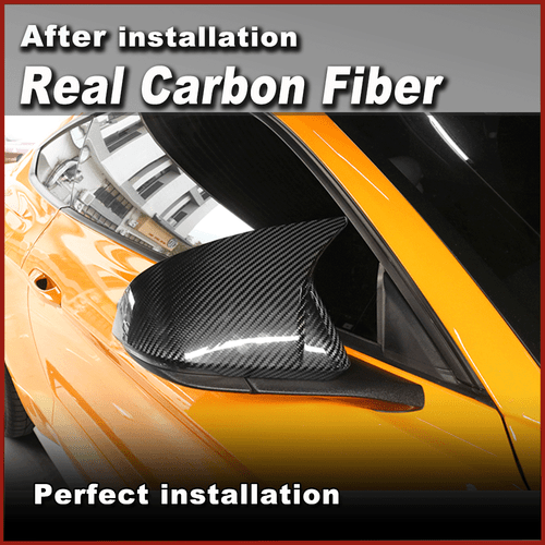 Paar Carbon Spiegelkappen Passt Für Ford Mustang 15-22 Außenspiegel Mirror Cover - Bild 3 von 7