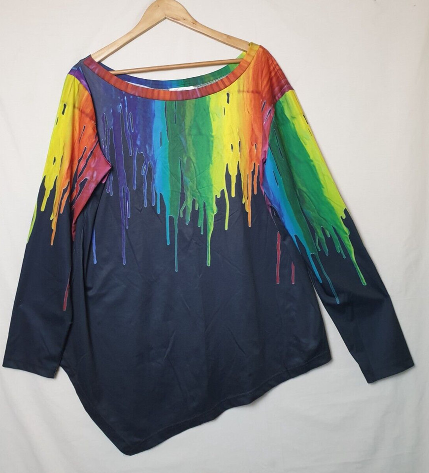 Fashion 3Xl Tee T-Shirt Angle Cut Hem