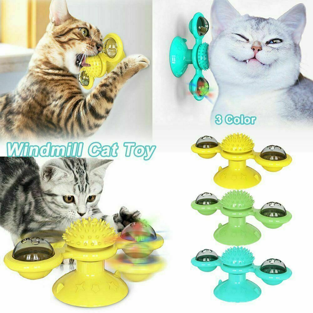 interactive cat windmill toy