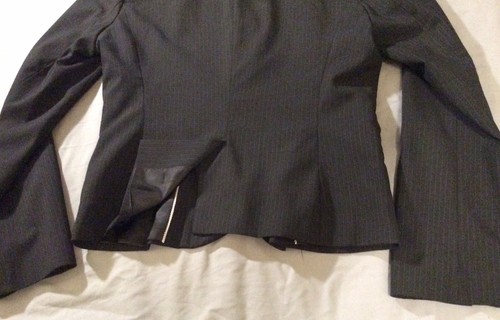 H&M Single Breasted Black Pinstripe Blazer Adult Size 10 - Picture 8 of 12