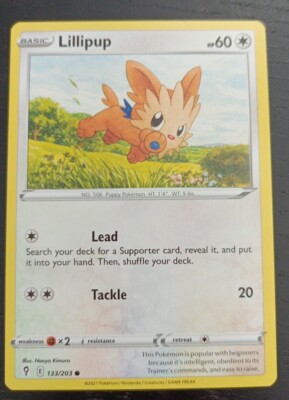 Pokémon Lillipup English 133/203 Evolving Skies NM-M