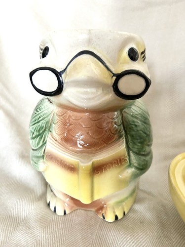 Vtg Wise Owl Bird Cookie Stories Jar #359 Robinson Ransbottom Pottery Roseville - Picture 3 of 8