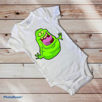 Slimer From Ghostbusters In White One Piece For Baby Ages 3 6 Months Ebay