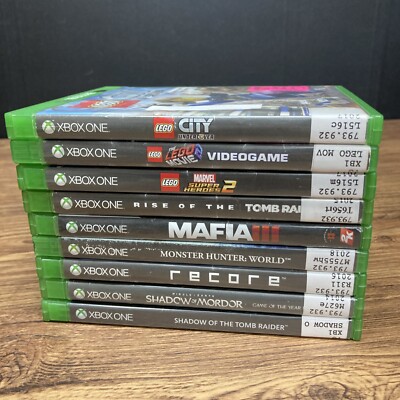 Lot of 9 Video Games Microsoft Xbox One - Lego Tom Raider & More EX-LIBRARY