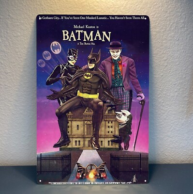 Batman Retro Movie Metal Poster Tin Sign Art - 20x30cm Plate