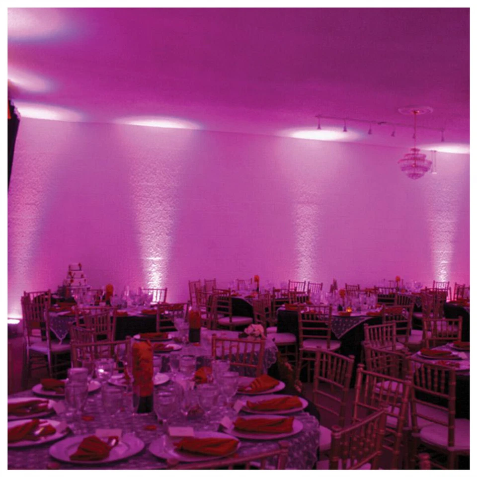 4) American DJ MEGA FLAT HEX L PAK4 RGBLA+UV LED DMX Par Lights+Remote+Cable+Bag - Image 3 of 4