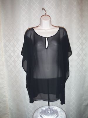 Short Sleeve Cheer Blouse 0X Jennifer Lopez Black Gold Dec,100% polyester