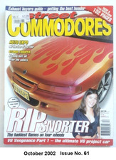 Australian Street Commodores Magazine   October 2002 Issue No. 61     AUTO EXPO