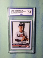Graded Gem 💎 Mint 10 2023 Team USA Stars & Stripes rookie GRADY EMERSON