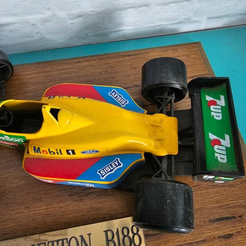Formula One Model Cars Mounted on Wood Diecast McLaren Williams Benetton Set 4 - Picture 5 of 18