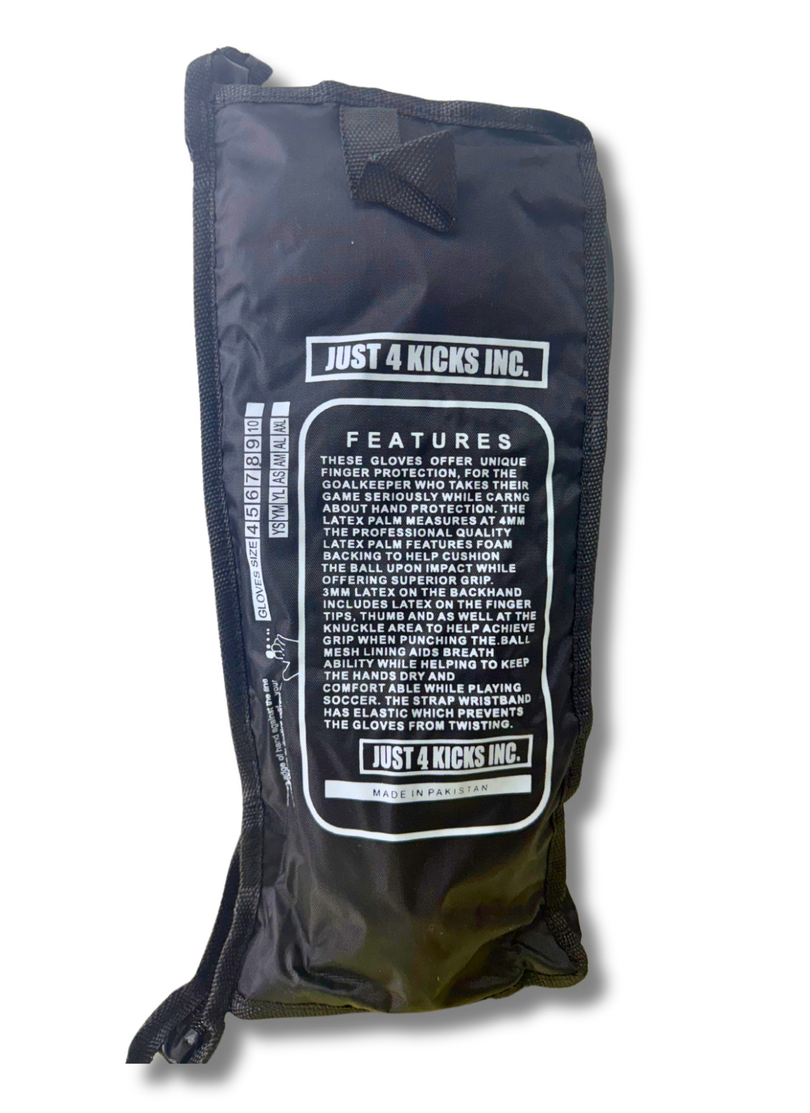 Just 4 Kicks Soccer Goalkeeper Gloves - Blue & White - Pro Level [Sizes 4-10]