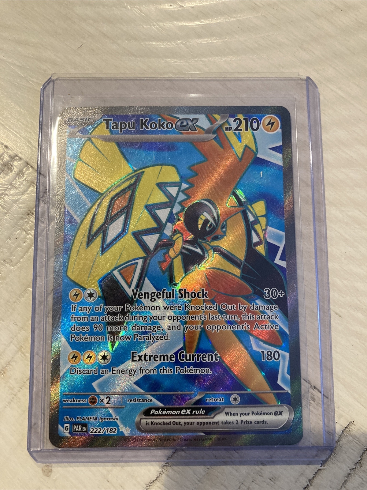 Pokémon TCG Tapu Koko ex Paradox Rift 222/182 Holo Ultra Rare