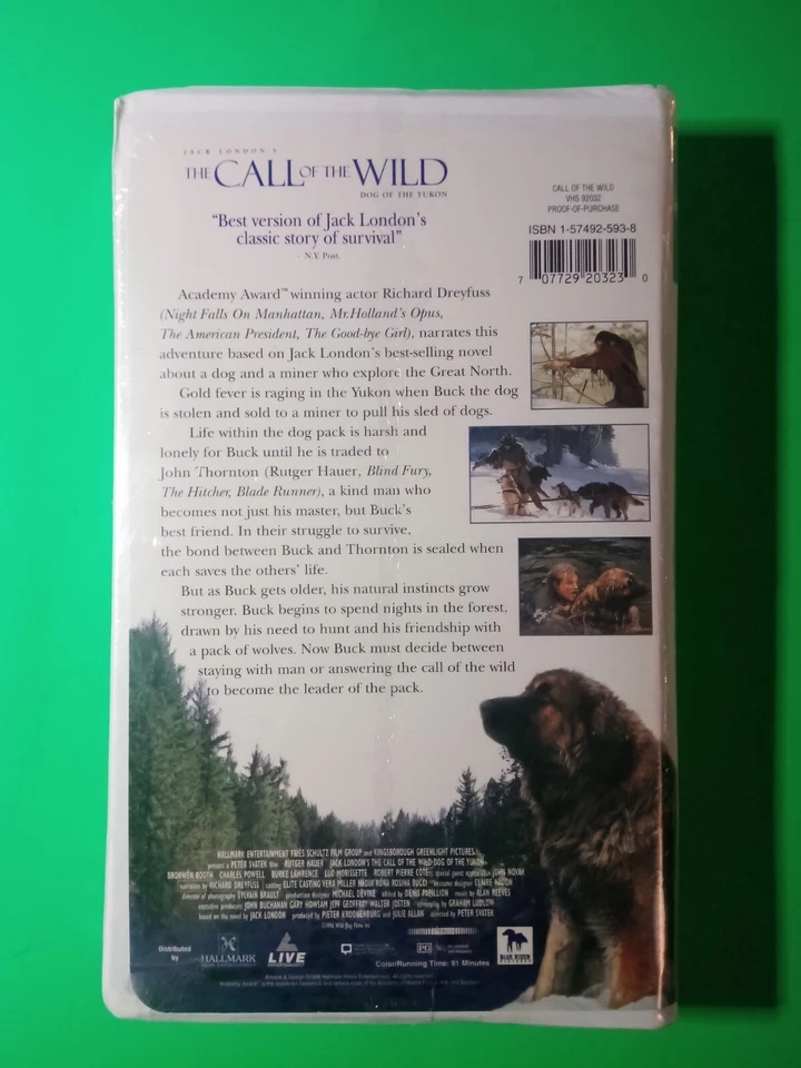 Call of the Wild, The: Dog of the Yukon (VHS, 1998) Rutger Hauer - Imagem 3 de 4