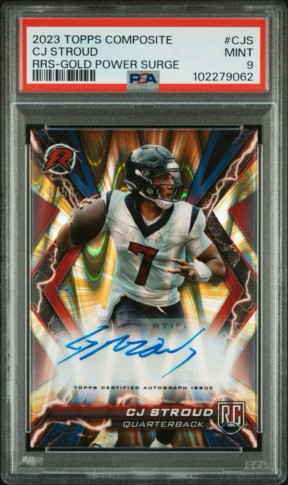 CJ Stroud Topps Composite Resurgence Rookie Signatures #CJS Gold Power Surge