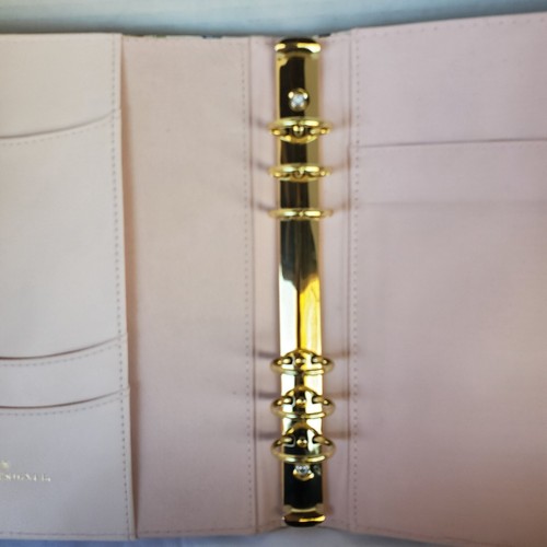 Day Designer A5 Vegan Leather6-Ring Snap Close Floral Pink Planner (Cover Only) - Picture 6 of 11