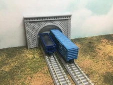 2 TUNNEL PORTALS CUT STONE / BRICK Single or Double Track - Z Scale 1:220 PORTAL