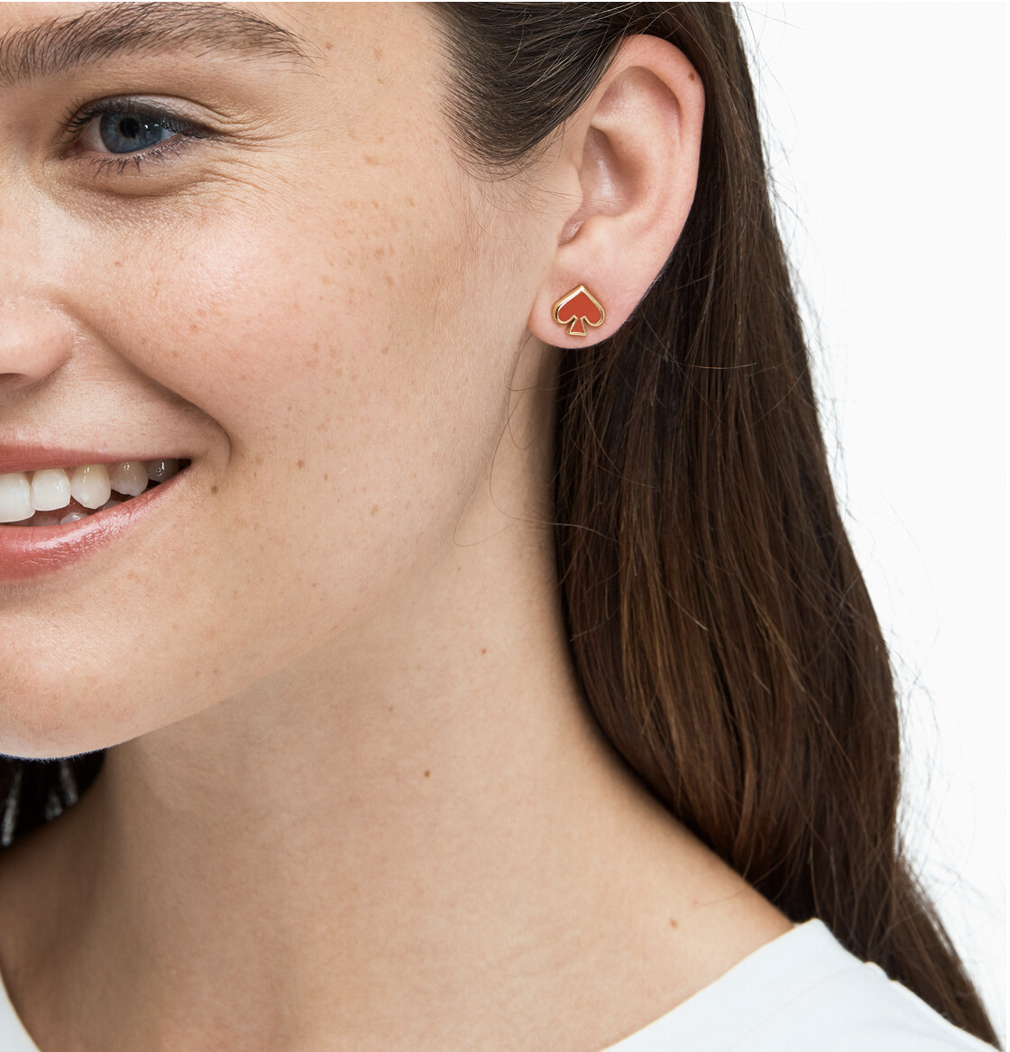 NWT Kate Spade Everyday Spade Enamel Studs O0RU3069 Red