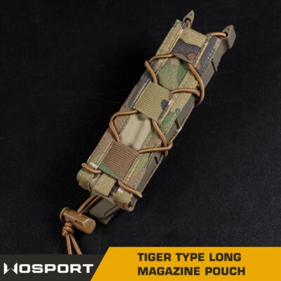 WoSporT Airsoft Holsters Molle Pouches Tiger Type Long Magazine Pouch