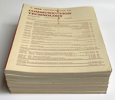 Lot of 17 IEEE Transactions- Communication Technology Trade Magazines 1967-1970