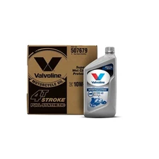 Valvoline 4-Stroke Motorcycle Full Synthetic SAE 10W-40 Motor Oil 1 QT,Case of 6