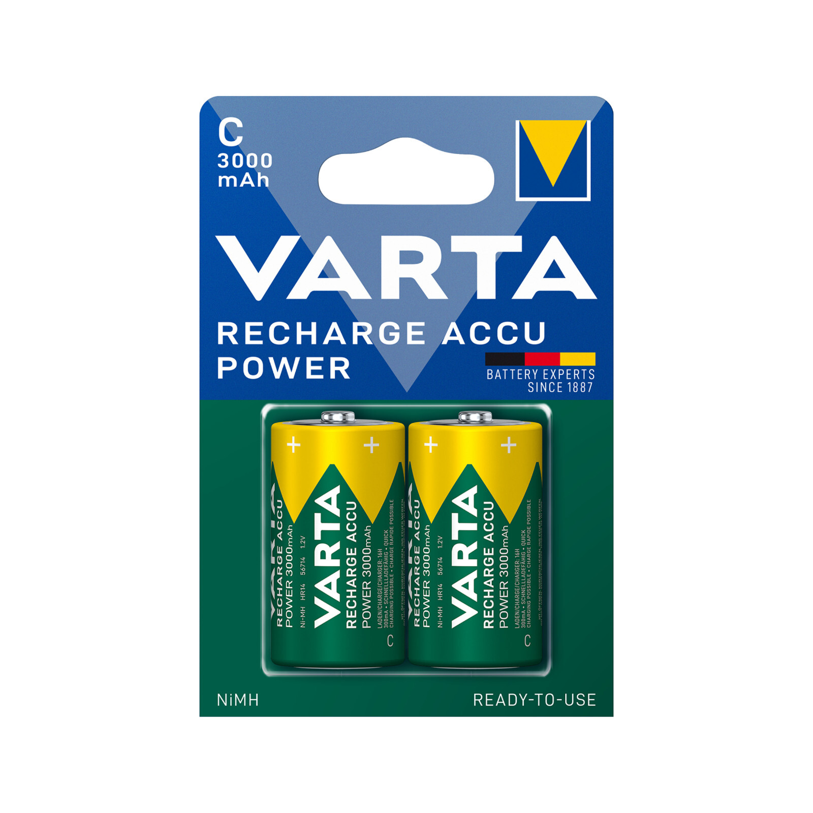 Thumbnail - 3 X 2er Blister Varta Akku Nimh, Baby, C, Hr14, 1.2v/3000mah Accu