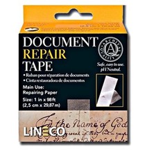 Lineco 1 Inch X 98 Feet Archival Self Adhesive Transparent Document Repair Tape