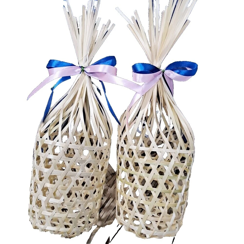 Bamboo Round Traditional Décor Baskets