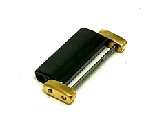 Rado Integral Mens Watch Extra Single Link 24mm Black Ceramic Gold Steel (L2189)