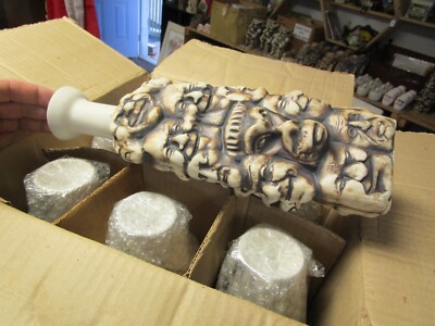 Wholesale Lot of 9 VTG 90s NOS Creepy Vase head pottery statue Gargoyle Face 12''