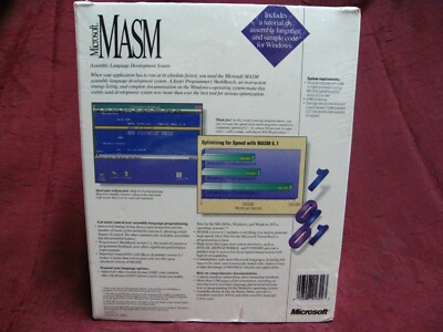 Microsoft - MS Macro Assembler V6（ジャンク） NEW Microsoft Macro Assembler MASM v6.10 Assembly-Language