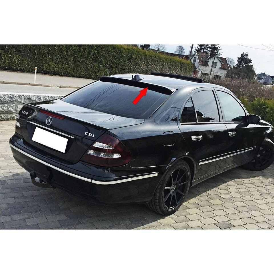 Unpainted Fit For Mercedes Benz W211 L Look sedan Rear Trunk spoiler E500 03-05 Foto 4 de 4