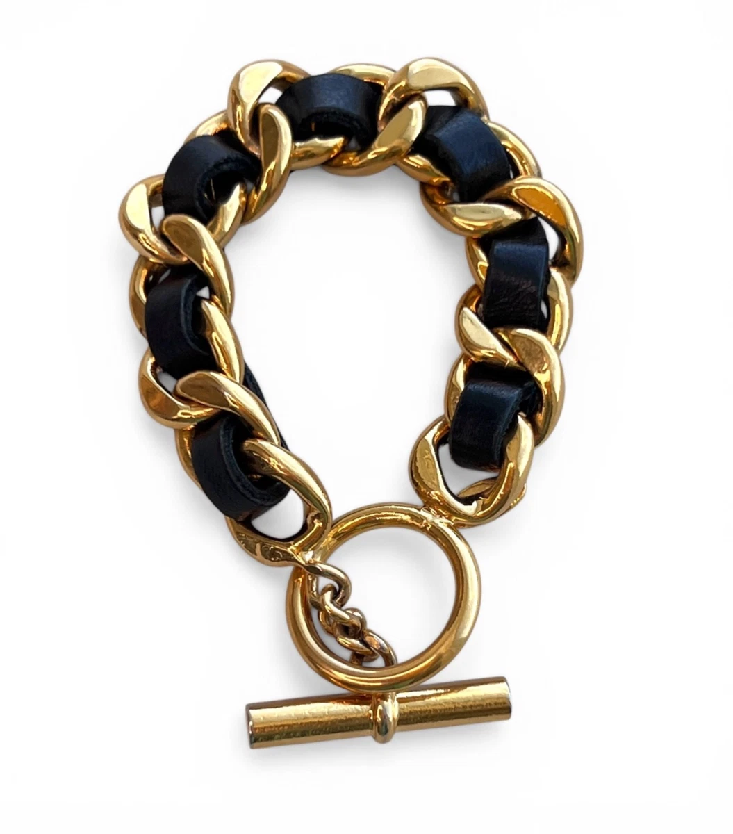 CHANEL Leather Gold Fashion Bracelets for sale | eBay
