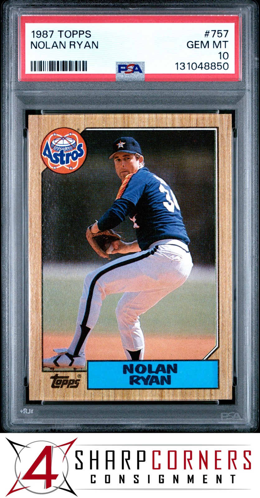 1987 TOPPS #757 NOLAN RYAN ASTROS HOF PSA 10