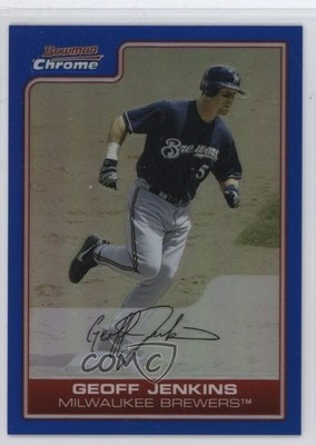 2006 Bowman Chrome Blue Refractor 23/150 Geoff Jenkins #184 0g9r