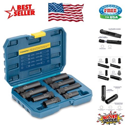 8-Piece Cr-Mo Steel Lug Nut Master Key Set - Effortless Removal for Mechanics