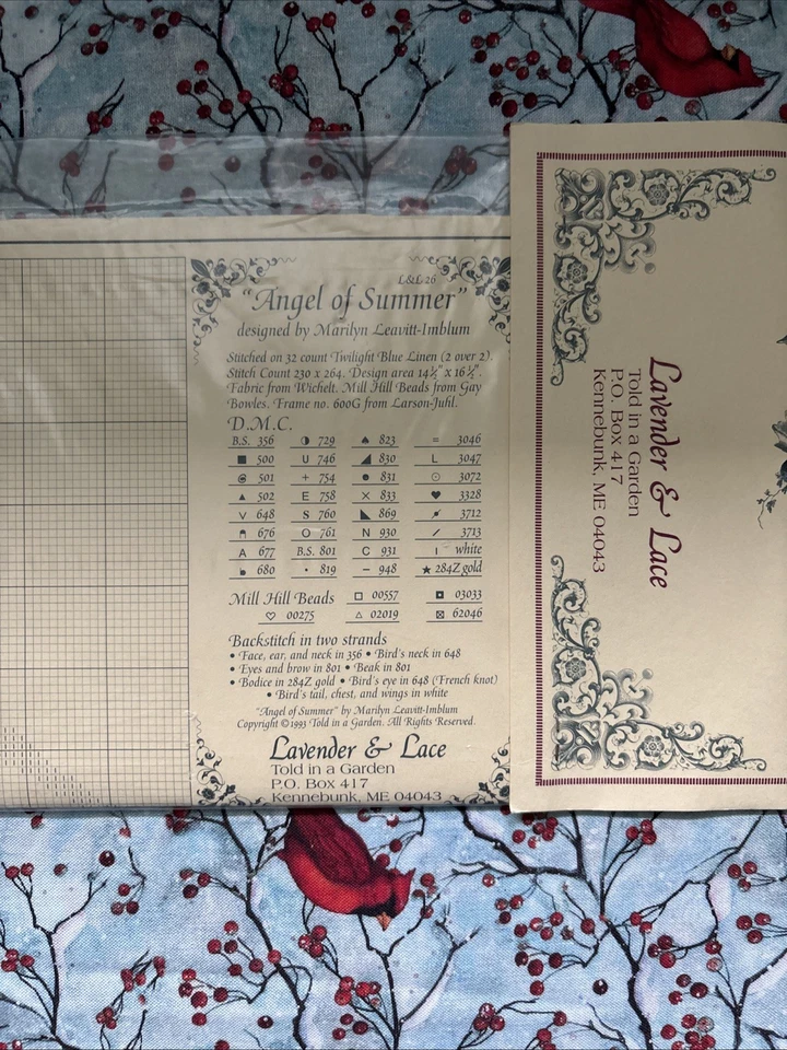 Lavender and Lace Victorian Designs NEW "Angel of Summer" Vintage NOS - Image 4 of 4