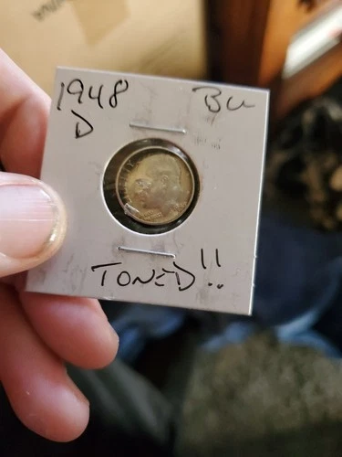 1948 Roosevelt Dime  S - BU - SILVER Toned