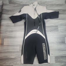 Sea-Doo Mens BRP Shorty Wetsuit Black White 4-Way Flex Ultra Stretch Size Small